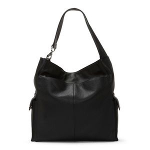 Vince Camuto Coen Leather Shoulder Bag Purse BLACK